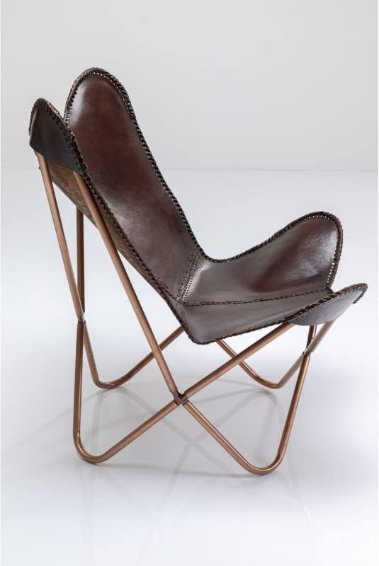 Leather Butterfly Chair Handmade with Powder Coated Folding Iron Frame