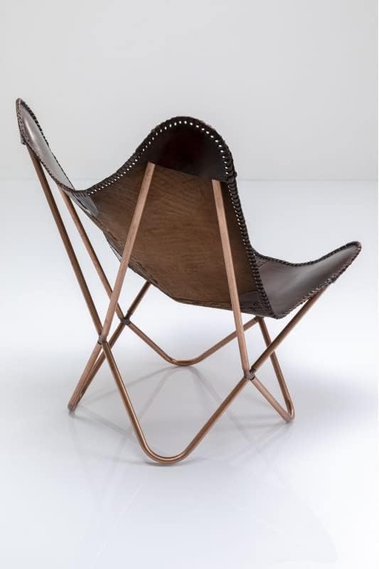 Leather Butterfly Chair Handmade with Powder Coated Folding Iron Frame