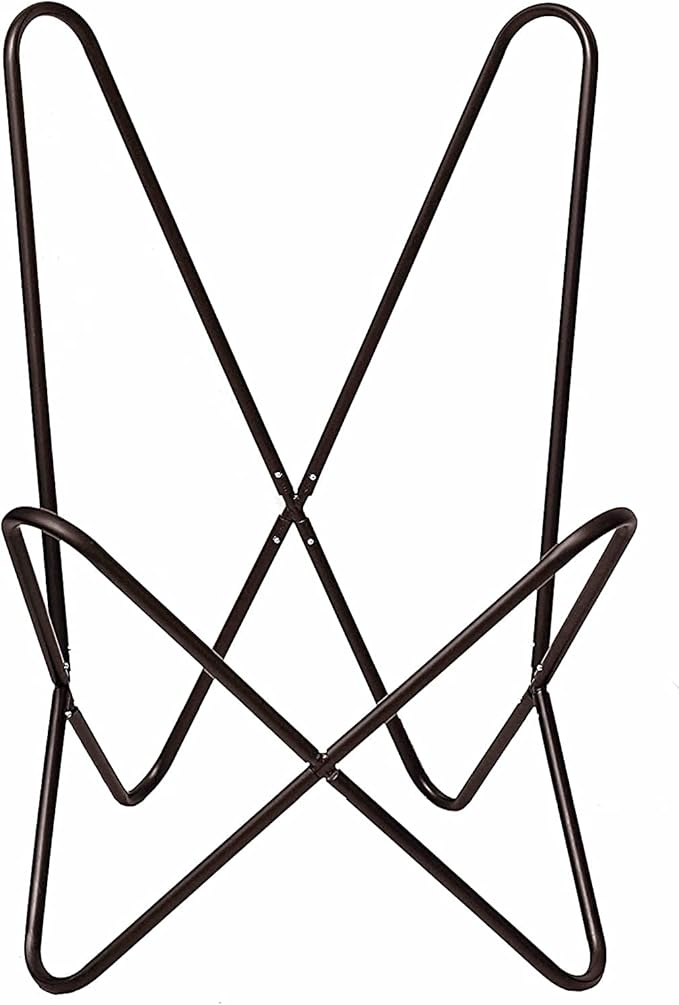 Brown Leather Butterfly Chair in (Natural Tan)