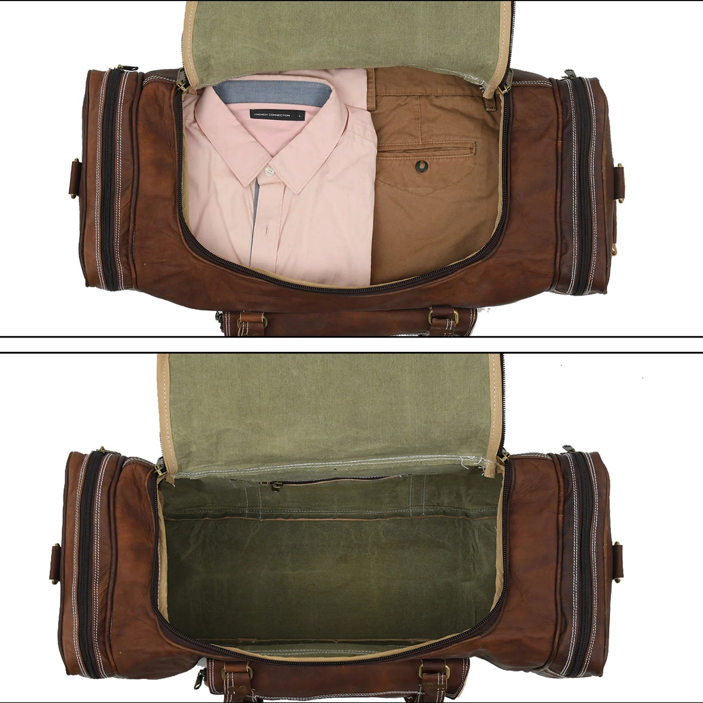 Vintage Vagabond Leather Duffel Leather Unisex Duffle Bag