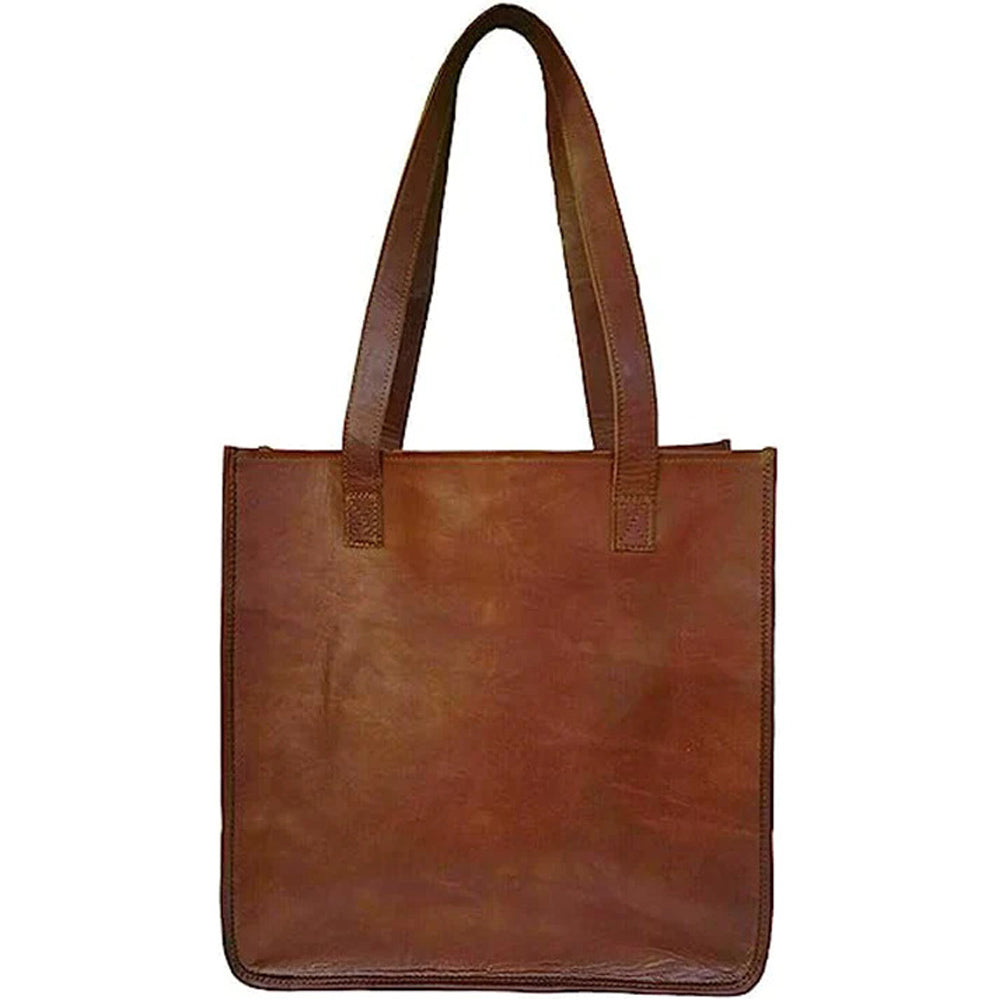 Genuine Leather Cross body Handbag for Women - Shoppers bag for Women Handmade Tote Purses Shoulder Bucket Bags Brown