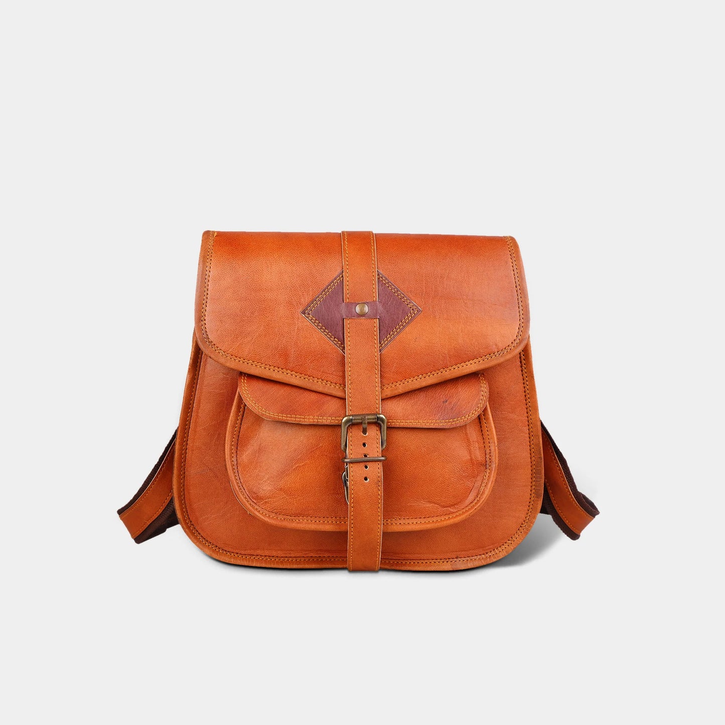 Real Leather Woman's Cross Body Satchel Bag