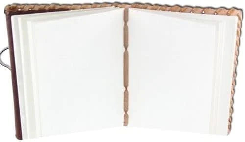 Shy Shy Leather Journal Notebook Diary Vintage Side Stitched Scrap Book Drawing Book Personal Diary (6 x 8 inches)