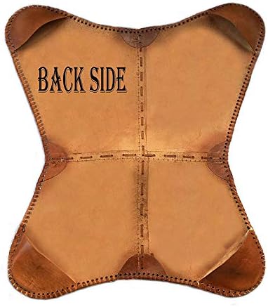 Handmade Tan Leather Arm Chair Cover Leather Butterfly Chair Home Decor (TAN_ ONLY Cover)