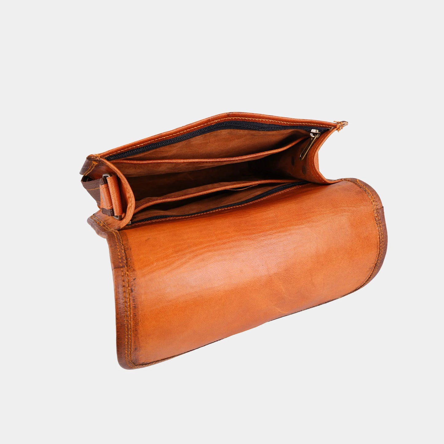 Real Leather Woman's Cross Body Satchel Bag