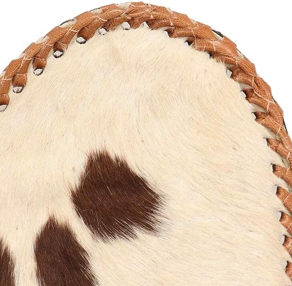 Home Decor Genuine Goat Leather Butterfly Arm Chair with Black/Brown White Hair on Cover (White and Brown with Ross Gold)