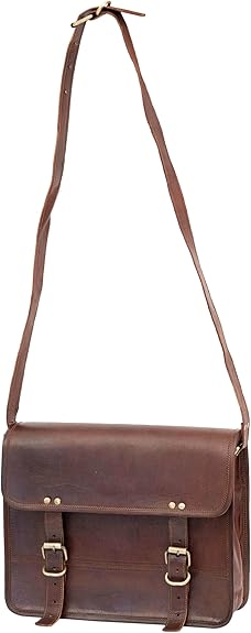 10" Inch Leather Office Messenger Bag vintage satchel Crossbody Bags for Men and Women unisex