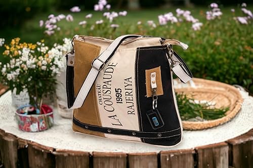RAJERIYA La Couspaude Canvas Hand Bag Upcycled Canvas & Crossbody Bag for Women