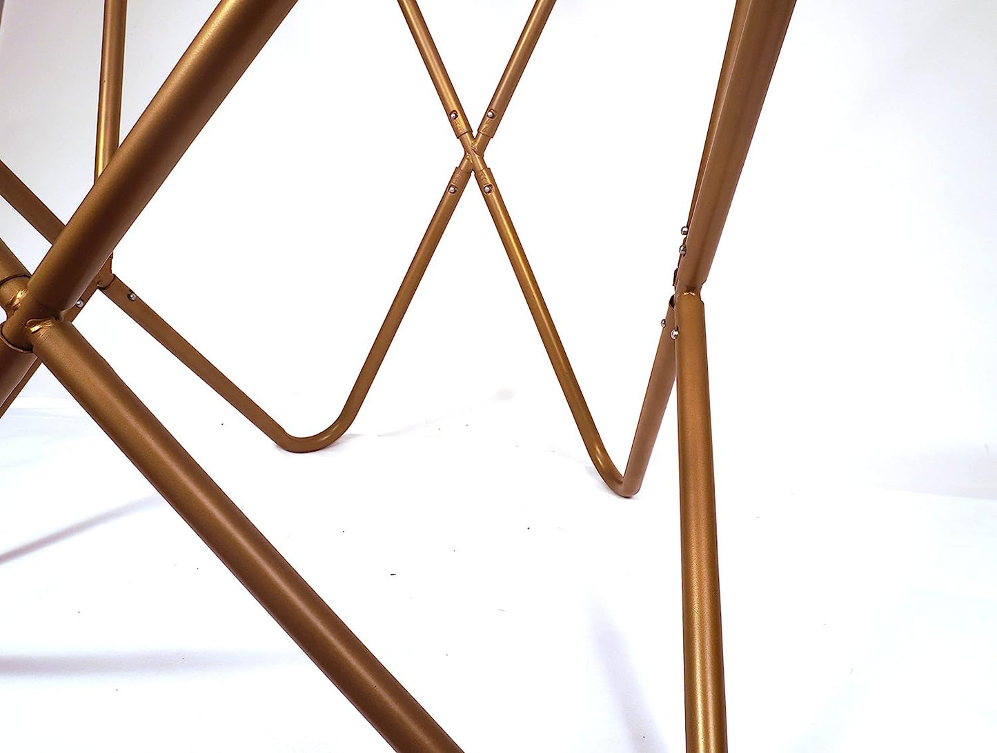 Living Room Chairs-Butterfly Chair Handmade with Powder Coated Folding Iron Frame (Only Folding Frame) (Golden Frame)