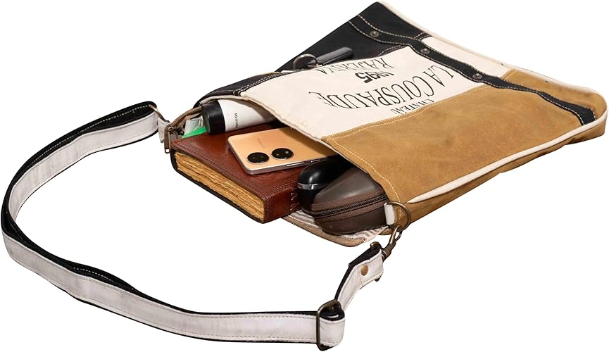 RAJERIYA La Couspaude Canvas Hand Bag Upcycled Canvas & Crossbody Bag for Women