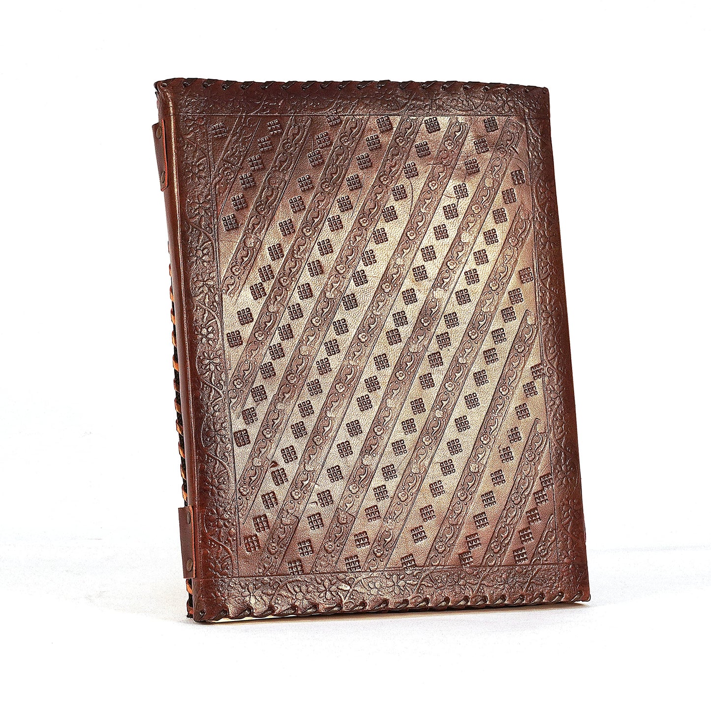 Leather Journal Book 10 x 13 Inches Seven Chakra Medieval Stone Embossed Handmade Book of Shadows Notebook Office Diary College Book Poetry Book Sketch Book Office Product