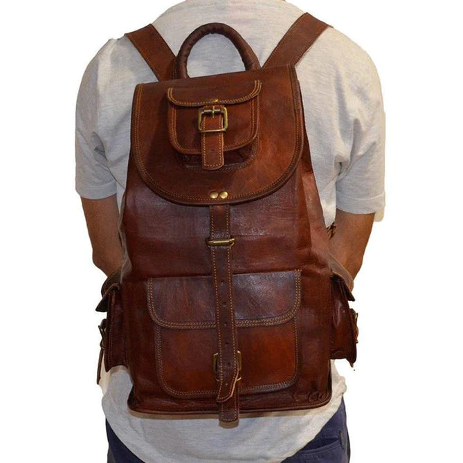 VenturePack Hiking Backpack - Spencer Edition leather unisex backpack, backpack for both men and women