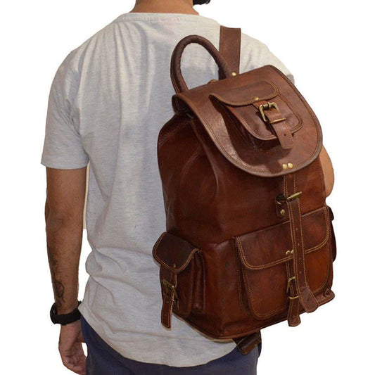 VenturePack Hiking Backpack - Spencer Edition leather unisex backpack, backpack for both men and women