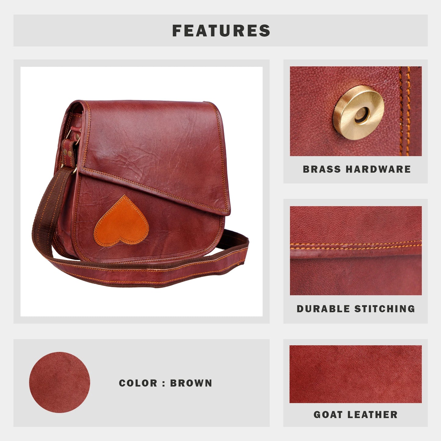 Woman's Cross body Leather Satchel Bag cross-body bag