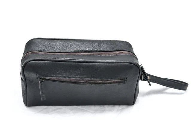 Dual Chamber Grooming Travel Bag - Black, Shaving Kit, Unisex Toiletry Bag