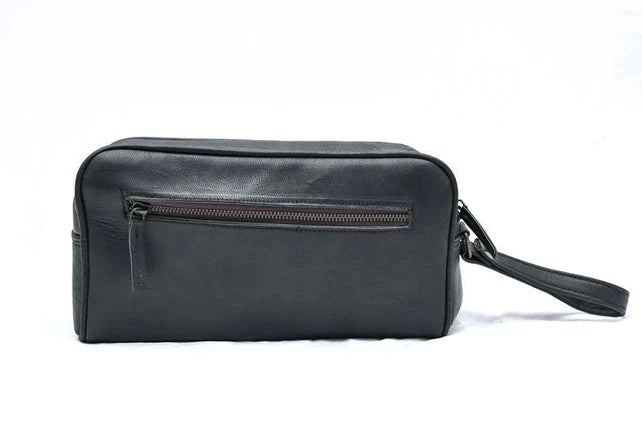 Dual Chamber Grooming Travel Bag - Black, Shaving Kit, Unisex Toiletry Bag