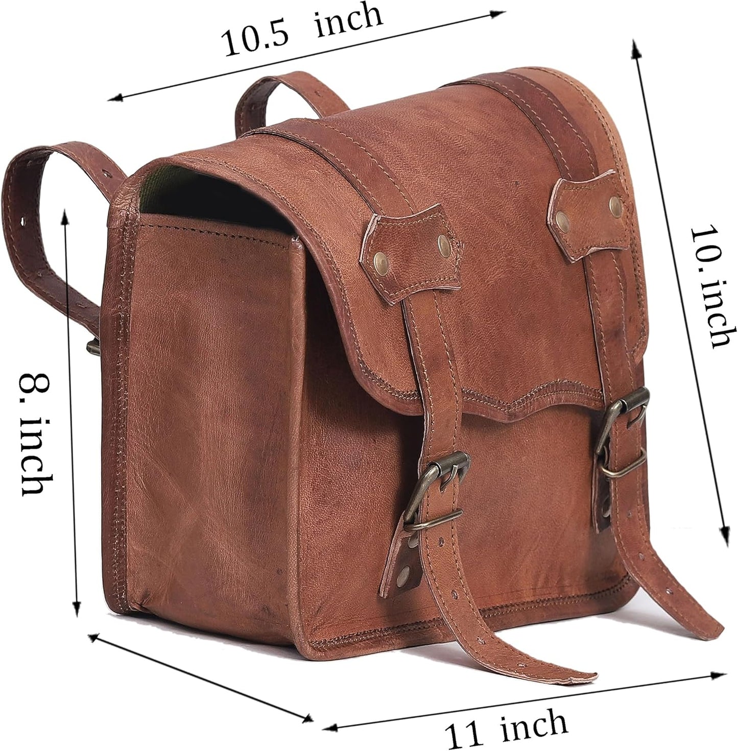Rajeriya Leather Motorcycle Saddlebags, Motorcycle Luggage Bags Both Side Bag for Motorcycle, Travel Side Bike Bags (Set of 2)