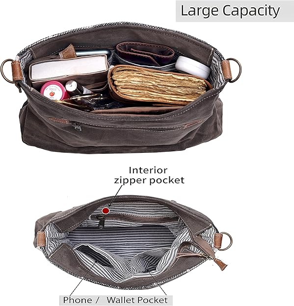 Rajeriya Bags upcycled canvas & cowhide leather shoulder bags for women