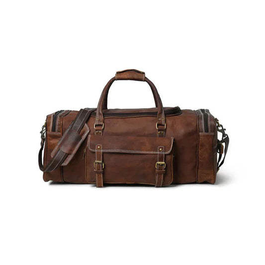 leather duffle bag mens