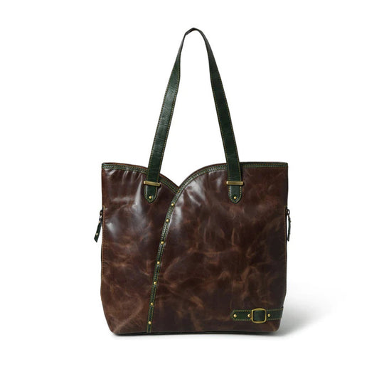 Riley Classic Brown Carryall Leather Tote Bag