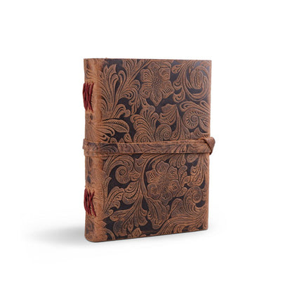 Eternal Florals: Vintage Leather Botanical Journal