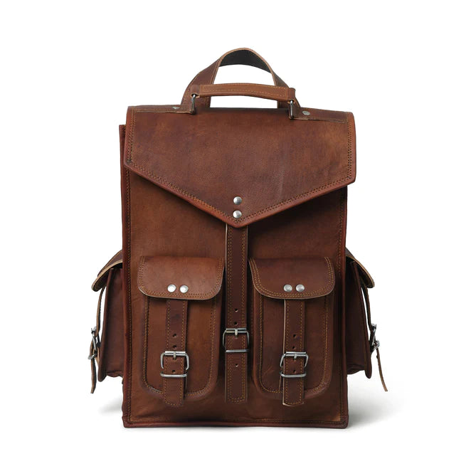 TerraTrek Convertible Backpack - Pre-Historic Edition leather backpack for men and women