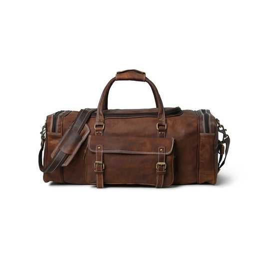 Vintage Vagabond Leather Duffel Leather Unisex Duffle Bag