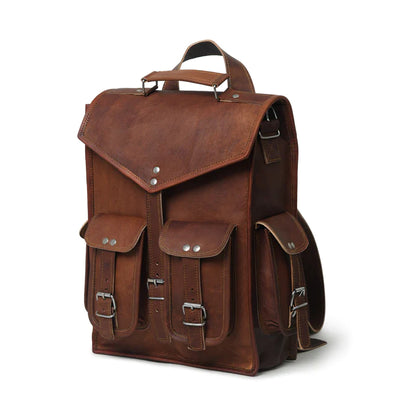 TerraTrek Convertible Backpack - Pre-Historic Edition leather backpack for men and women