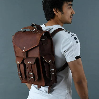 TerraTrek Convertible Backpack - Pre-Historic Edition leather backpack for men and women