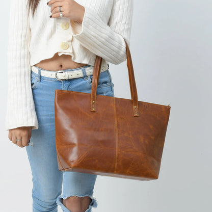 The Kim Tote Bag- Cocoa Brown