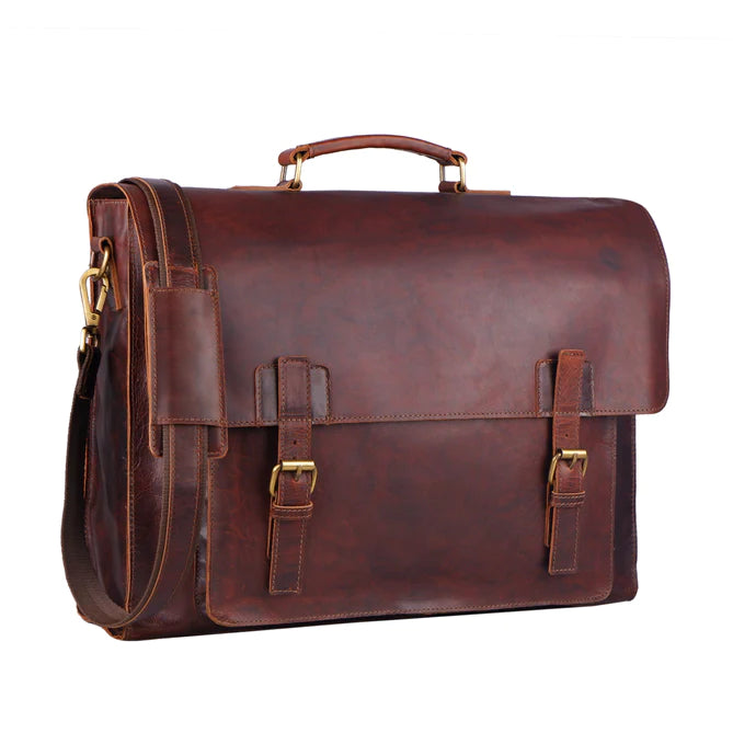 Versatile Branson Attache Case Leather messenger bag