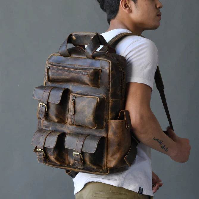 Golden Rush Agitator Backpack Leather backpack