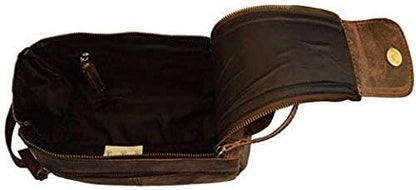 Men's Toiletry Bag, Travel Toiletry Bag for Men, Large Leather Dope Kit for Men, Shaving Bag for Travel Accessories, Large Men's Toiletries Bathroom Organizer, Shaving kit, Dopp kit(Brown)