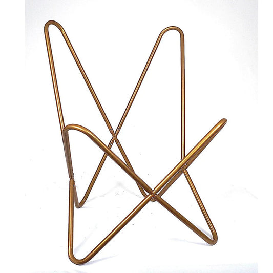 Living Room Chairs-Butterfly Chair Handmade with Powder Coated Folding Iron Frame (Only Folding Frame) (Golden Frame)