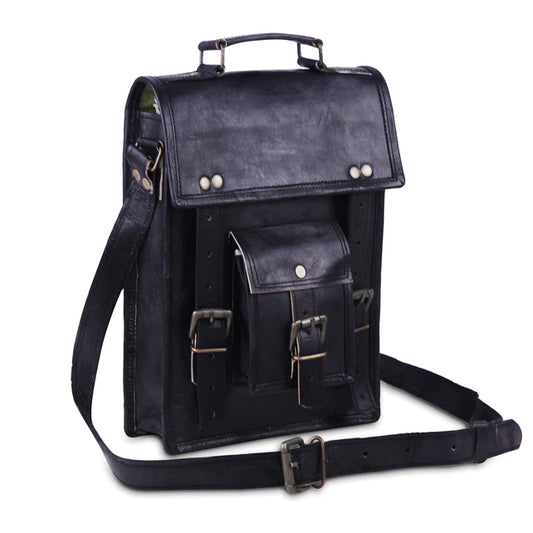 The Nightfall Crossbody: Where Fashion Meets Twilight Leather Messenger Bag