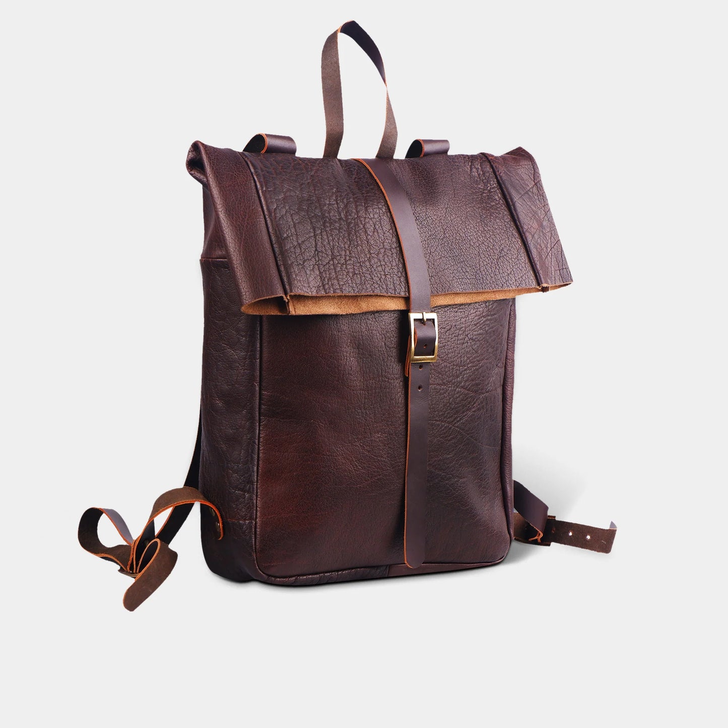 Rugged Minimalism Buffalo Leather Backpack