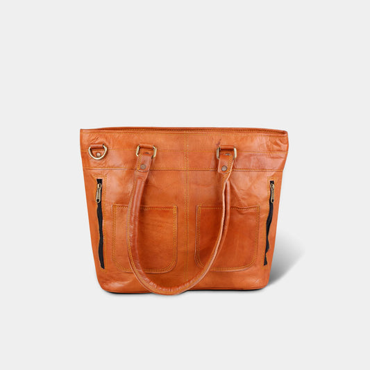 Rajeriya Copeland Leather Tote Bag Real Leather Handbag for Women Durable Spacious Shoulder Carry Everyday Use Classic Style