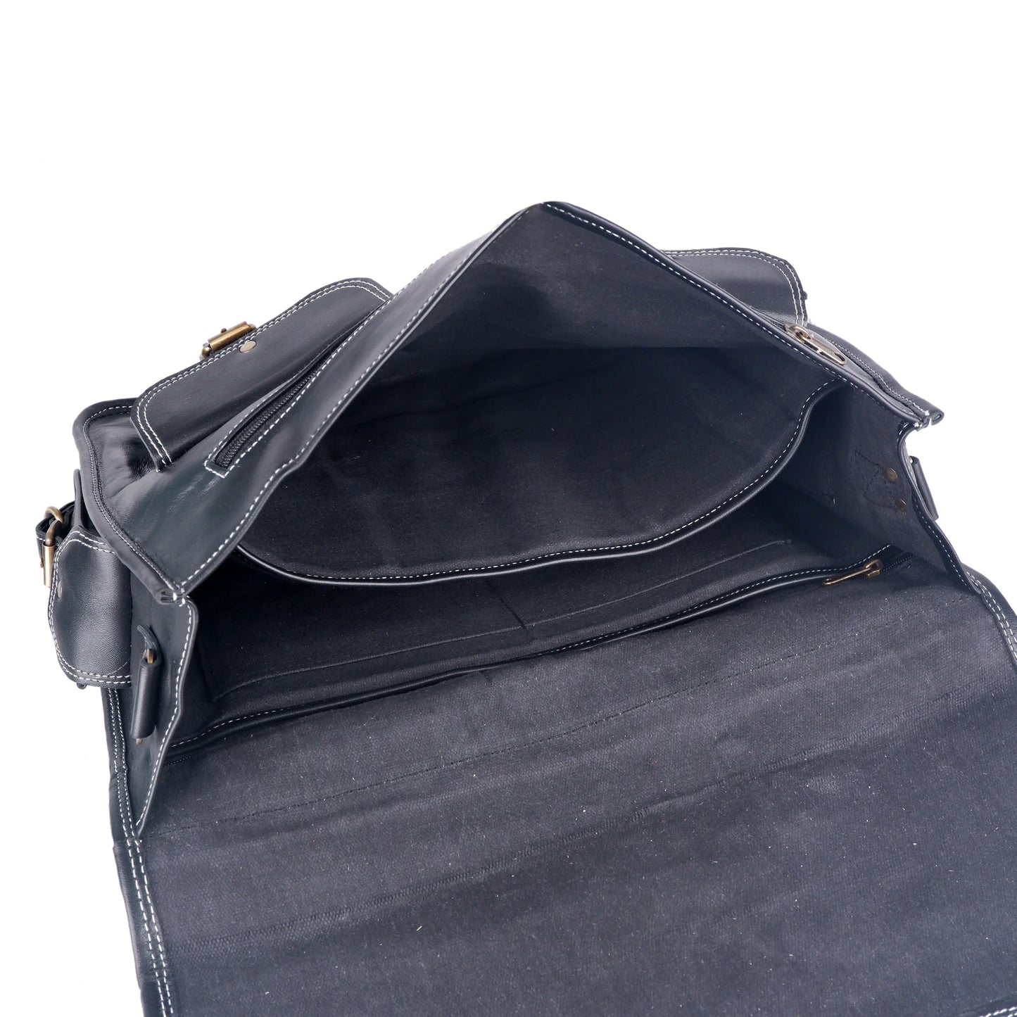 Vintage Black Messenger Bag