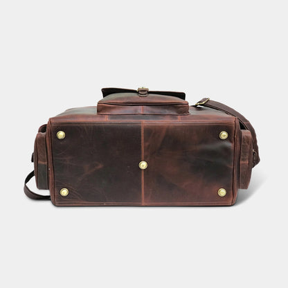 Full Grain Buffalo Leather Duffle Travel Bag Unisex Leather Bag