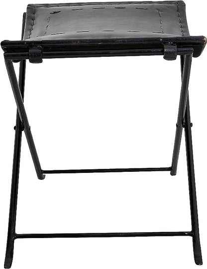 Shy Shy- Butler Melton Black Leather Stool | Leather Bar Stools | Leather Counter stools