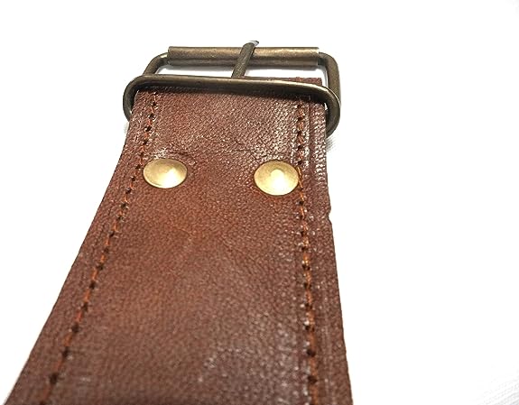 Shy Shy Duffle Bag Strap Replacement Handmade From Full Grain Leather, Adjustable Shoulder Strap With Metal Hooks perfect Match for Messenger Bag, Camera & Travel Bags, Duffle Bag