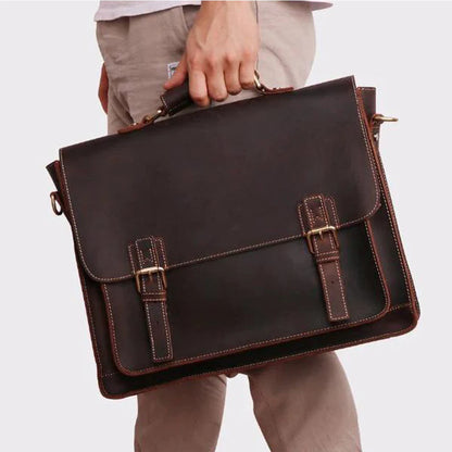 Denver Urbanite Office Companion Leather Messenger Bag