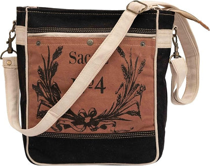 Bag for women Debonair Shoulder Bag Upcycled Canvas & Leather Crossbody bag