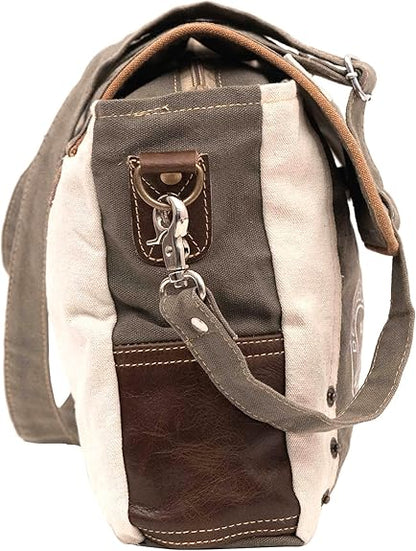 Leather Star Shoulder Bag, Adjustable Handle, Canvas Crossbody Bag