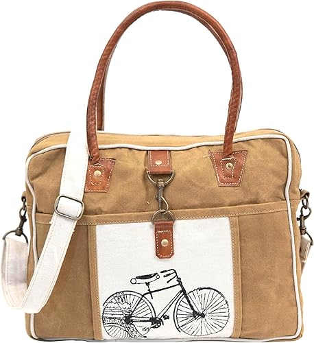 Bicycle Upcycled Canvas Hand Bag, Tote Shoulder Bag for Women, Boho Bag for Women, Canvas Weekend Bags for Women