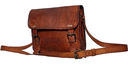 10" Inch Leather Messenger Bag vintage satchel bag Crossbody Bags for Men and Women unisex office bag