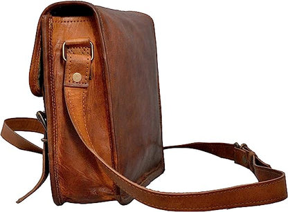 10" Inch Leather Messenger Bag vintage satchel bag Crossbody Bags for Men and Women unisex office bag