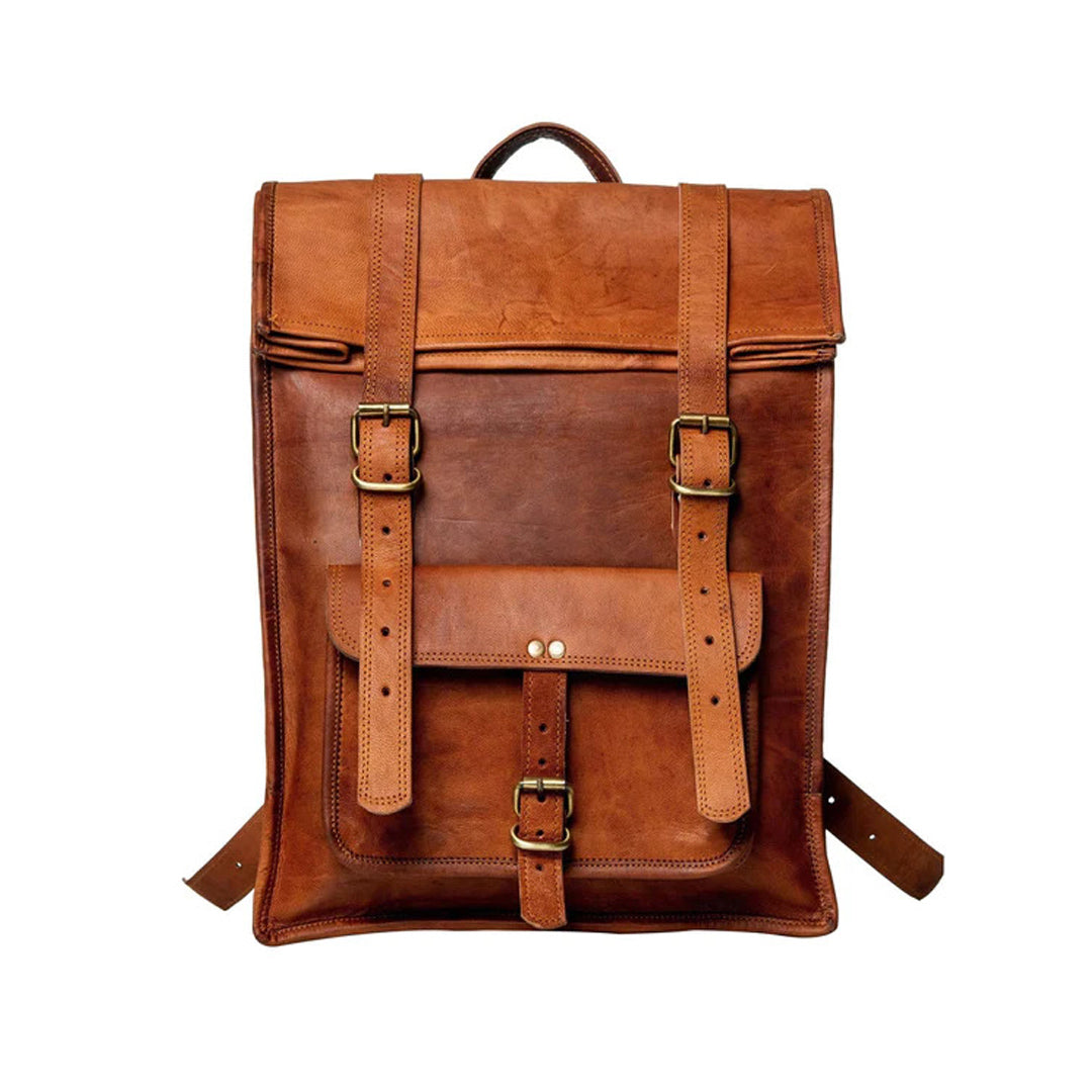 Hoffman Expedition Roll-Top Backpack Leather unisex Backpack