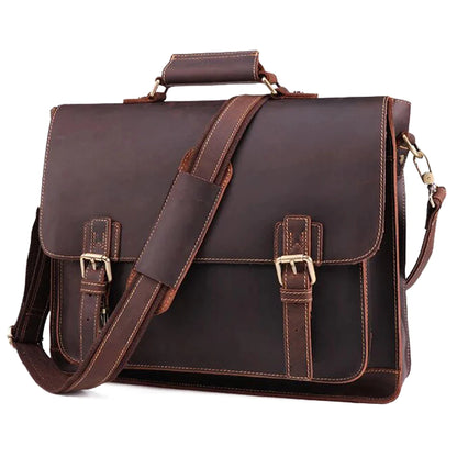 Denver Urbanite Office Companion Leather Messenger Bag