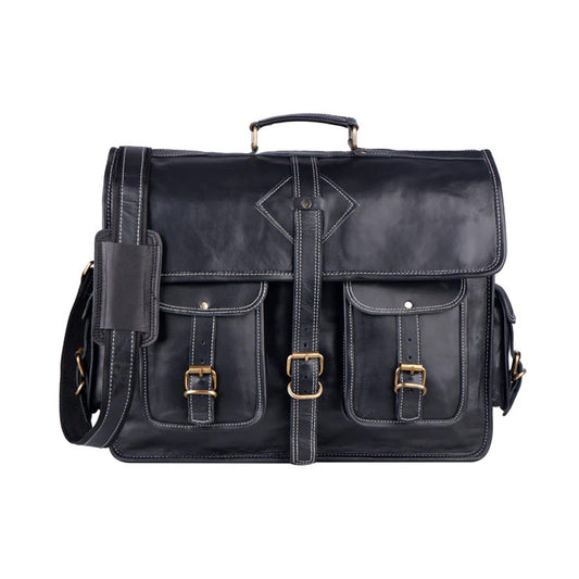 Vintage Black Messenger Bag